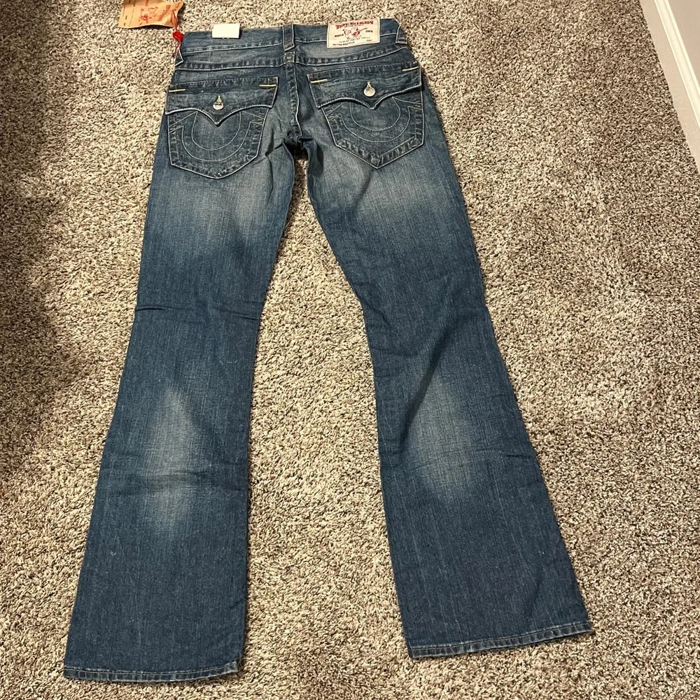True Religion Blue Denim Jeans with Red Label
